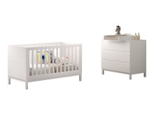 Babymöbel-Set >Eva< (3-teilig) in Weiß -...