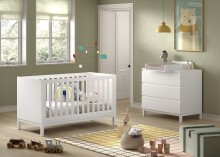 Babymöbel-Set >Eva< (3-teilig) in Weiß - 145x85x74,2 (BxHxT)