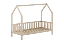 Hausbett >Cabane< in Kiefer natur, Kiefer massiv - 208x169x98cm (BxHxT)