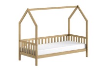 Hausbett >Cabane< in Eiche natur, Eiche massiv -...