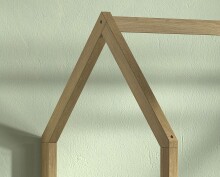Hausbett >Cabane< in Eiche natur, Eiche massiv - 208x169x98cm (BxHxT)