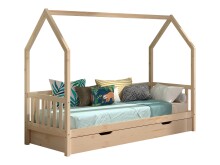 Hausbett >Cabane< Bettschublade, Kiefer natur,...