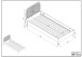 Einzelbett >Olive< in Natur, Rattan und Eiche Furnier - 98,5x90x208,5cm (BxHxT)