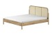 Bett >Olive< in Natur, Rattan und Eiche Furnier - 188,5x100x208,5cm (BxHxT)