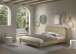 Bett >Olive< in Natur, Rattan und Eiche Furnier - 188,5x100x208,5cm (BxHxT)