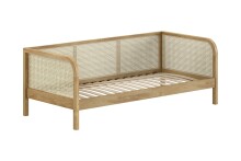 Daybett >Olive< in Natur, Rattan und Eiche Furnier - 210x75x96,6cm (BxHxT)