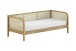 Daybett >Olive< in Natur, Rattan und Eiche Furnier - 210x75x96,6cm (BxHxT)