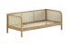 Daybett >Olive< in Natur, Rattan und Eiche Furnier - 210x75x96,6cm (BxHxT)