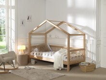 Hausbett >Fagus< in Buche massiv natur lackiert - 207,5x170x97,5 (BxHxT)