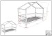 Hausbett >Fagus< in Buche massiv natur lackiert - 207,5x170x97,5 (BxHxT)