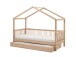 Hausbett >Fagus< inkl. Bettschublade, Buche massiv natur - 207,5x170x97,5 (BxHxT)