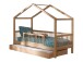 Hausbett >Fagus< Bettschublade + Rausfallschutz, Buche massiv - 207,5x170x97,5 (BxHxT)