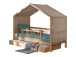 Hausbett >Fagus< inkl. Zubehör, Buche massiv - 207,5x170x97,5 (BxHxT)