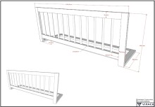 Hausbett >Fagus< inkl. Rausfallschutz, Buche massiv natur - 207,5x170x97,5 (BxHxT)