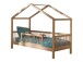 Hausbett >Fagus< inkl. Rausfallschutz, Buche massiv natur - 207,5x170x97,5 (BxHxT)