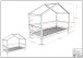 Hausbett >Fagus< inkl. Rausfallschutz, Buche massiv natur - 207,5x170x97,5 (BxHxT)