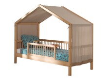 Hausbett >Fagus< Textilhimmel und Rausfallschutz,...