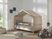 Hausbett >Fagus< Textilhimmel und Rausfallschutz, Buche massiv - 207,5x170x97,5 (BxHxT)