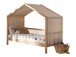 Hausbett >Fagus< inkl. Textilhimmel, Buche massiv natur - 207,5x170x97,5 (BxHxT)