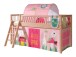 Spielbett >Fagus< Buche massiv, Textilset Spring + Tunnel - 207,5x114x135,5 (BxHxT)