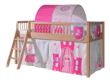 Spielbett >Fagus< in Buche massiv, Textilset...