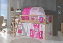 Spielbett >Fagus< in Buche massiv, Textilset Princess + Tunnel - 207,5x114x135,5 (BxHxT)