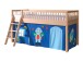 Spielbett >Fagus< in Buche massiv, Textilset Astro - 207,5x114x135,5 (BxHxT)