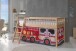 Spielbett >Fagus< in Buche massiv, Textilset Fire-Rescue - 207,5x114x135,5 (BxHxT)