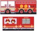 Spielbett >Fagus< in Buche massiv, Textilset Fire-Rescue - 207,5x114x135,5 (BxHxT)