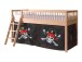 Spielbett >Fagus< in Buche massiv, Textilset Caribian Pirate - 207,5x114x135,5 (BxHxT)