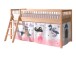 Spielbett >Fagus< in Buche massiv, Textilset Princess - 207,5x114x135,5 (BxHxT)