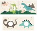 Spielbett >Fagus< in Buche massiv, Textilset Dino - 207,5x114x135,5 (BxHxT)