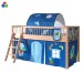 Spielbett >Fagus< in Buche massiv, Textilset + Tunnel in verschiedenen Ausführungen lieferbar - 207,5x114x135,5 (BxHxT)