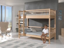 Etagenbett >Fagus< in Buche massiv natur lackiert - 207,5x175,4x97,5 (BxHxT)