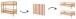 Etagenbett >Fagus< Bettpfosten geteilt, Buche massiv - 207,5x175,4x97,5 (BxHxT)