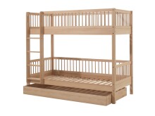 Etagenbett >Fagus< Bettschublade, Buche massiv natur lackiert - 207,5x175,4x97,5 (BxHxT)