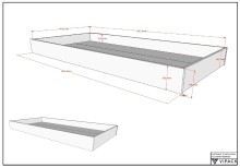 Etagenbett >Fagus< Bettschublade, Buche massiv natur lackiert - 207,5x175,4x97,5 (BxHxT)