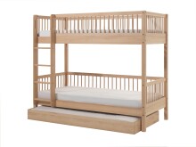 Etagenbett >Fagus< Bettschublade+Rausfallschutz, Buche massiv  - 207,5x175,4x97,5 (BxHxT)