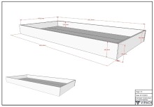 Etagenbett >Fagus< Bettschublade+Rausfallschutz, Buche massiv  - 207,5x175,4x97,5 (BxHxT)