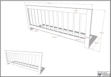 Etagenbett >Fagus< Bettschublade+Rausfallschutz, Buche massiv  - 207,5x175,4x97,5 (BxHxT)