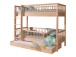 Etagenbett >Fagus< Bettschublade+Rausfallschutz, Buche massiv  - 207,5x175,4x97,5 (BxHxT)