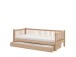 Einzelbett >Fagus< Bettschublade, Buche massiv natur lackiert - 207,5x68x97,5 (BxHxT)