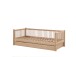 Einzelbett >Fagus< Bettschublade, Buche massiv natur lackiert - 207,5x68x97,5 (BxHxT)