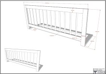 Einzelbett >Fagus< Schublade+Rausfallschutz, Buche massiv - 207,5x68x97,5 (BxHxT)