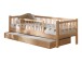Einzelbett >Fagus< Schublade+Rausfallschutz, Buche massiv - 207,5x68x97,5 (BxHxT)