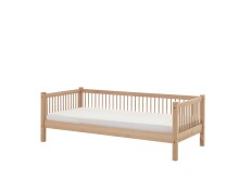Einzelbett >Fagus< Rausfallschutz, Buche massiv - 207,5x68x97,5 (BxHxT)