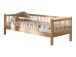 Einzelbett >Fagus< Rausfallschutz, Buche massiv - 207,5x68x97,5 (BxHxT)