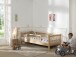 Einzelbett >Fagus< Rausfallschutz, Buche massiv - 207,5x68x97,5 (BxHxT)
