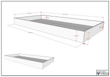 Bettschubkasten >Fagus< in Buche teilmassiv - 195,2x16,6x94 (BxHxT)