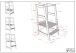 Stehhilfe >Lernturm< in Buche massiv weiß lackiert - 41x85x48,3 (BxHxT)
